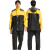 沸耐笙 FNS-06953 专用加厚单人全身防暴雨骑行分体式雨衣 黄色-自带透明帽檐 L 套