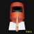 上海宝瑚牌电焊帽 焊接面罩红钢纸手持式头戴式加厚防烫绝缘 手持式(铁皮镜框 1.2厚)