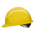 盾守 安全帽 新国标ABS旋钮帽衬 防砸透气工地建筑施工 免费印字 三筋透气黄色-旋钮款