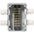 接线端子盒 塑料监控电源带端子户外防水穿线电缆分线 密封盒 一进六出12位端子 15A（带耳）