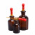 纳仕徳 SY4056 胶头滴瓶 白滴瓶 玻璃棕滴瓶 附胶帽点滴瓶 化学生物实验室耗材 60ml 棕色（2个装)