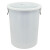 益美得 YJ-E130 金属提手大水桶工业垃圾桶圆形带盖大号 白色150L
