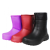 冬季加绒EVA泡沫棉雨鞋男女中筒劳保雨靴防水防滑鞋工作水鞋胶鞋 中筒加棉-紫色款 36-37