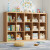 蔓斯菲尔（MSFE）儿童书架置物架书架落地储物格子柜客厅实木色书本收纳矮书柜书架 【15格】150x93cm-原木纹色