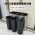 迪恩斯（DEANS）不锈钢垃圾桶室内分类垃圾桶大号商用四分类果皮箱商场公共场合高档垃圾箱 218X4