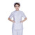 劳保佳 护士服套装 分体套装 美容院医院工作服平纹薄款偏襟领 白色短袖套装 M码