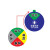 天意州TianYizhou  设备状态牌 吸磁式管理牌 亚克力机器状态牌 直径10㎝ 三区（运行 待机 检修)