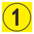 橙安盾 编号标识牌 车间仓库大门编号标识牌 反光膜铝板标志牌 黄 60x60cm