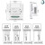 尼纳斯德国空调线控器空调温控器液晶三速智能开关水机风机盘管线 彩屏触摸款