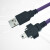 渤海工业相机数据线USB2.0A公转mini迷你带锁固定高柔拖链线屏蔽带磁环屏蔽传输连接线现货定制 紫色高柔 8米