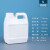 塑料桶加厚扁桶包装化工桶5kg 2.5L10公斤方桶消毒剂桶 4L(黑色)新款(36个/件)