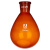 棕色茄形烧瓶玻璃茄形瓶旋转蒸发瓶棕色旋蒸瓶25/50/100/150/250/500 100ml/24