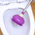 海斯迪克 洗手间坐便池皮抽 通下水道疏通器 紫色