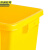 京洲实邦 40L 加厚医疗垃圾桶医院 黄色垃圾箱 带盖废物收纳桶JZSB-1011
