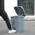 臻安心 生活垃圾桶脚踏式户外大号加厚商用环卫垃圾桶脚踩带盖40L灰色