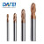 DAFEI65度硬质合金钨钢球头铣刀金色涂层2刃球刀锣刀CNC刀具立铣刀R0.5*4*2*50