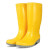 圣驰 劳工高筒白色水鞋 耐油耐酸碱厨房雨靴养殖防滑黄色雨鞋 黄色 39