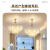 法式奶油风吊灯羽毛珍珠创意大气后现代客厅卧室灯具 B款95CM五层 三色变光