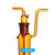 气泡吸收管瓶 透明大泡氏式玻璃大型气体吸收管 甲醛活芯气体采样管 棕色大包氏气泡吸收瓶 棕色25ml普料(中性料)