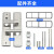 通用型防盗门把手门锁拉手 1.2厚面板实心加厚手柄进户门大门拉手 多功能面板把手(无锁体锁芯)