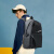史努比（SNOOPY）双肩包男士高中大学生书包15.6英寸时尚电脑旅行背包 黑色