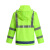 厂家批发荧光黄绿成人双层反光雨衣 透气透湿分体式雨衣雨裤套装 荧光绿色 L