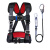 千安 三点式安全带 高空作业施工安全绳挂钩套装保险带 背带+单大钩带缓冲2.7米