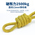 螺客岩（Locroyon）RL222 安全绳 登山绳 保险绳 高空作业 施工 攀岩 锦纶绳子 12mm-300cm黄色