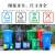 大号平口垃圾分类垃圾袋一次性可降解加大社区物业厨余四色塑料 蓝色可回收物80X90 50只_