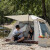 萨路特帐篷便携式速开远足户外露营自动帐篷野营5-8公园帐篷 5-8人四面帐篷银胶绿+防潮垫
