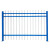 里蚂 锌钢护栏镀锌围墙护栏围栏栅栏铁艺防护栏杆  1.0米高/每米
