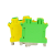 ZDCEE UK配套黄绿双色接地端子排USLKG2.5/3/5/6/10/16/35平方PE USLKG3 100片