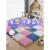 加厚拼接泡沫地垫儿童家用拼图爬爬行垫卧室客厅铺地板榻榻米垫子 粉色+紫色 30*30*1.0CM10片/无甲醛