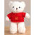 迪士尼泰迪熊中小号小熊公仔毛绒玩具抱抱熊布娃娃女生一对礼物送男女友 泰迪熊一对 1.1米
