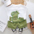 圆圆米米男宝宝短袖衬衫套装夏装男童T恤1一3-4岁潮婴儿衣服小童洋气衬衣0 BB恐龙背心套装白色 100