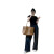 君芳雅（junfangya）夏季女装茶系穿搭配一整套小个子高级感韩系时尚短袖t恤两件套装 单牛仔裤 L
