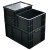 EU周转箱塑料箱可配盖电子厂零件物料胶盒框电子元件盒置物收纳箱 EU箱外尺寸400*300*175mm