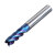 力思璞 钨钢65度硬质合金纳米蓝色涂层不锈钢钻头 平头铣刀65°四刃 Φ1.0*3*d4*50L（2个） 