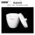 安赛瑞 陶瓷坩埚 化学实验室耐高温带盖杯状器皿 10ml 5个装 6A00277