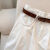 XMSWR遮阳衣当小外套穿女白色高腰阔腿牛仔裤春季新款设计感褶皱宽松显 白色长裤（高品质） XS