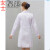 白大褂长袖男女医生服冬装加厚加肥加大码特大码 300斤学生实验服 女短袖(精面料) XL