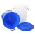 箱大王 Xlj-02 大号加厚塑料圆桶 圆形收纳桶 酒店厨房大容量水桶 蓝色带盖100L