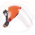 君吻 防护面屏CKL-3117工业抗冲击耐高温防飞溅 透明面罩 橙色