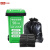科涤 物业加厚黑色平口垃圾袋120*140cm*50只（适用240L垃圾桶）大号塑料垃圾袋