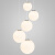 简约单头白色圆球形玻璃吊灯餐厅楼梯创意个性时尚服装店泡泡 直径30CM球+LED高光