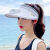 畅桑风扇帽成人USB充电带子女夏季大帽檐遮阳帽子空顶太阳帽 充电款-米白色
