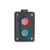 德力西按钮盒 LA4-2H 双联按钮 红绿按钮盒 自复位启动停止开关 LA4-2H双联按钮