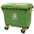 660升环卫垃圾桶户外大容量大型大号盖带轮绿色车垃圾箱室外小区l 送扳手轮子需自行安装