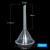级加厚耐高温耐酸碱PP塑料三角漏斗60/75/90/100/120/150mm 75mm