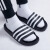 阿迪达斯 （adidas）拖鞋运动三条纹男女鞋户外休闲凉鞋沙滩鞋 F35543 F35543/中性/黑白 38